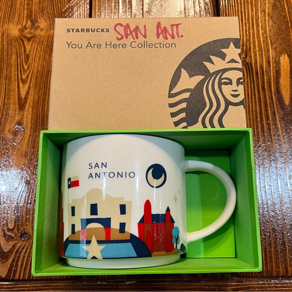 Starbucks Coffee Cup Mug 14oz You Are Here Collector Series San Antonio NIBw/Tag